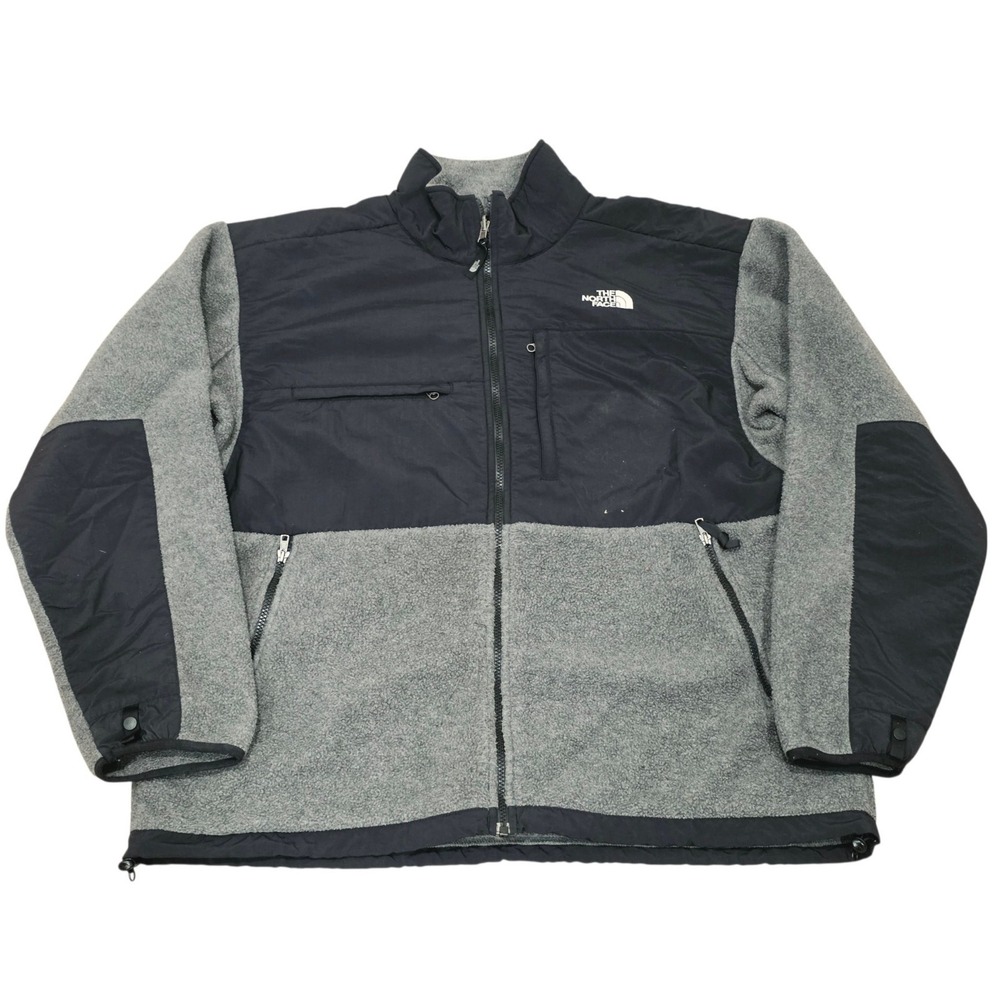The North Face Denali Fleece Jacket Mens 2XL Gray Black Full Zip Vintage 2010